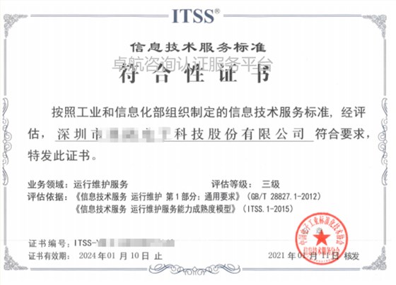 2021年ITSS認(rèn)證證書長(zhǎng)這樣，快來看呀！