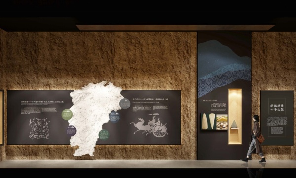 新中式國風博物館文化墻排版設計