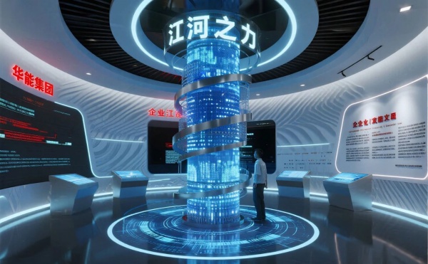 華能環?？萍颊箯d里能摸到風、看到魚，還能穿越到 2050