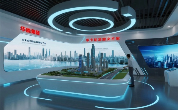 華能環?？萍颊箯d里能摸到風、看到魚，還能穿越到 2050